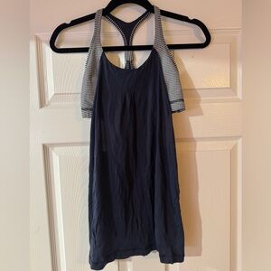 Lululemon Blue White Gingham Practice Freely Tank